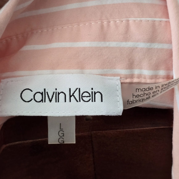 Calvin Klein Long Sleeve Zip Up Shirt Large - Picture 2 of 4